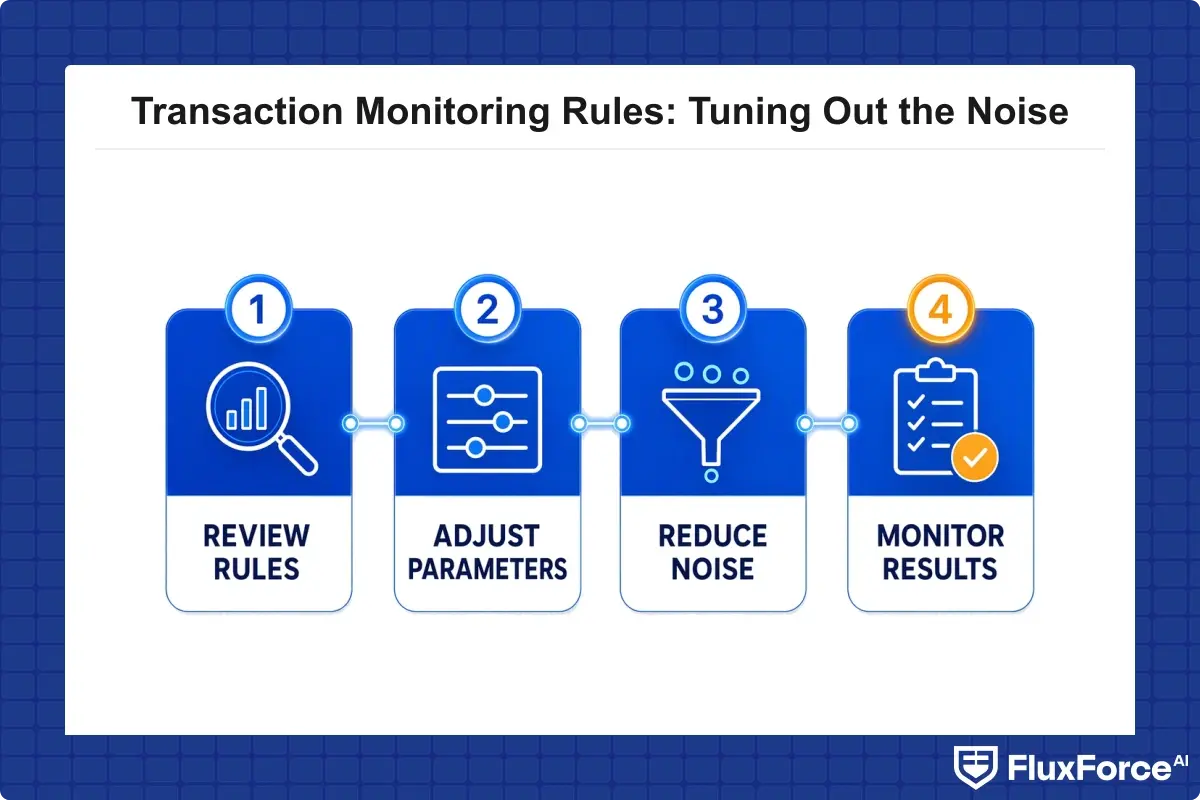 4-step transaction monitoring rule tuning checklist