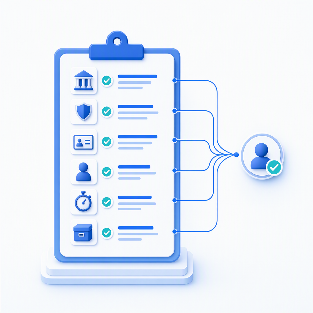 A Mauritius AML/CFT scope and evidence checklist covering the entity and its licences, the supervisor, FIU registration, the named control owner, the five-working-day reporting deadline and records, converging on the MLRO who signs off.