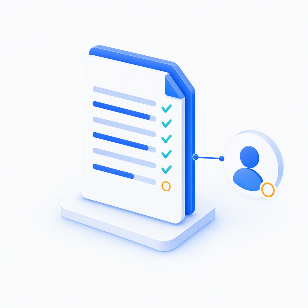 A complete KYC onboarding file with five checks ticked and one open item marked, waiting for an approver.